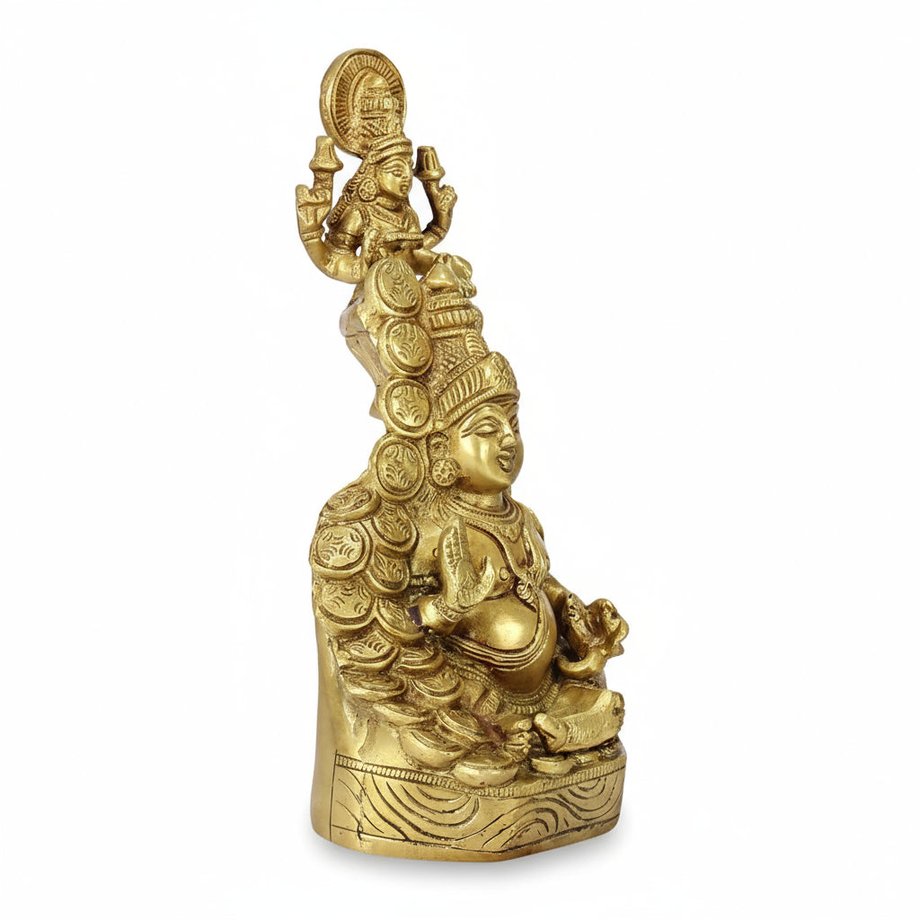 brass kuber statue with lakshmi for home temple/ diwali pooja/ gift item